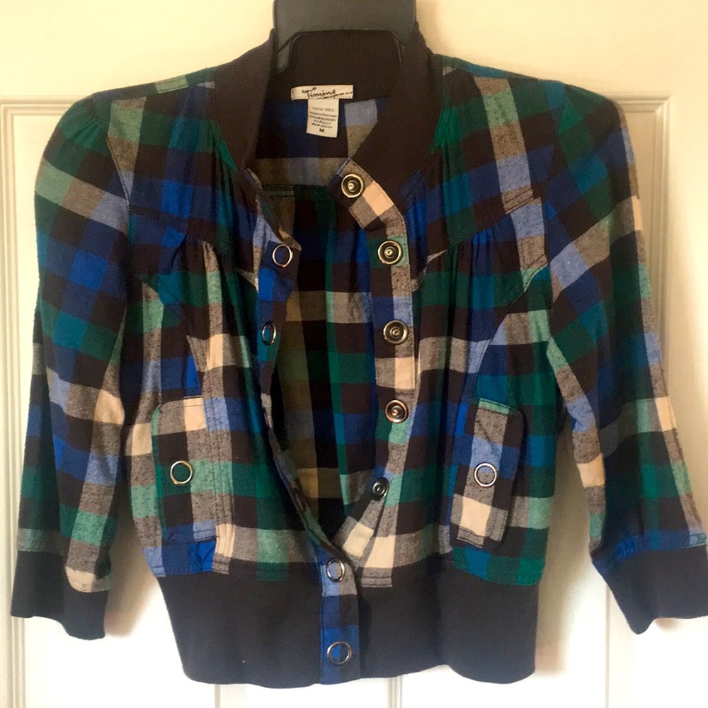 Timing 100% Cotton EUC Light weight jacket
Varsity style.